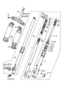 XT600Z Передняя вилка
