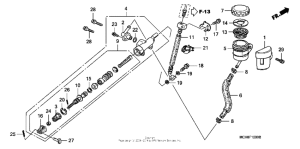 VTX1800S1 Задний тормозной цилиндр