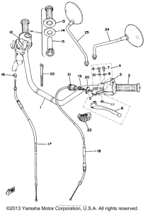 XS750E Handle - wire