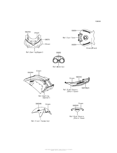 ZX1400 Decals (Green)(Jhf)