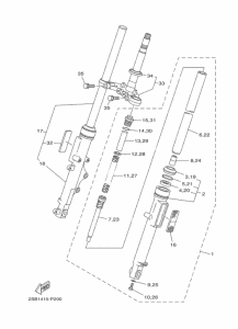 YS125-5C Передняя вилка