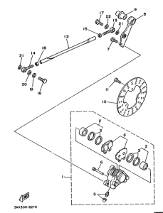 TZ250U Задний суппорт
