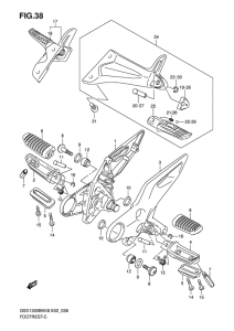 GSX1300BK (ABS) Подножки