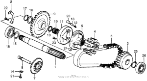 CB550 Primary shaft + chain