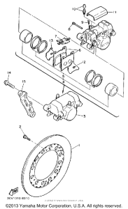 FJ1200AE Задний суппорт