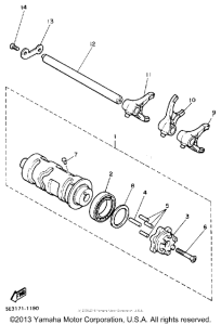 XV1100AC Копирный вал
