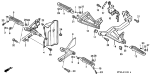 VFR750F Ступень передачи