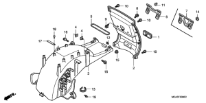 GL1800 (ABS) Заднее крыло