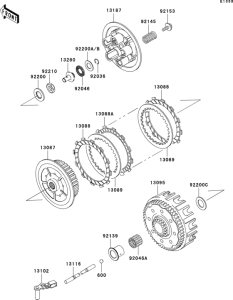 KX125 Сцепление