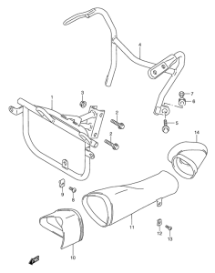 RGV250 Cowling body installation parts