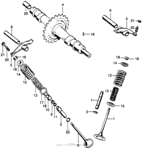 CL175 Распределительный вал и клапана