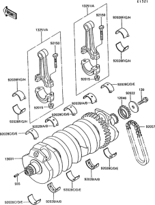 ZX1000 Коленвал