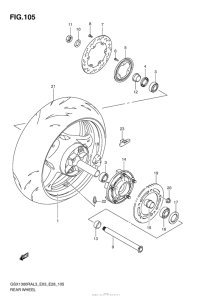 GSX1300R (ABS) Rear Wheel (Gsx1300Ral3 E28)