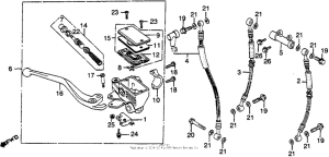VF750F Fr. brake master cyl.