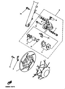 XV250 Передний суппорт