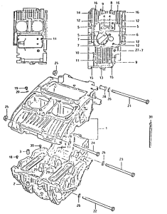 GSX400 Картер двигателя