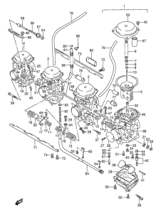 GSX600 Carburetor assy