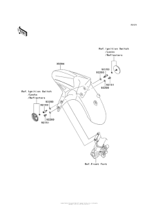 KLE650 Крыло переднее