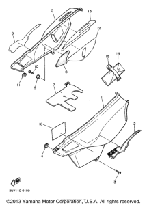 XT600EAC Боковые обтекатели
