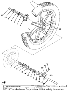 SR500E Переднее колесо