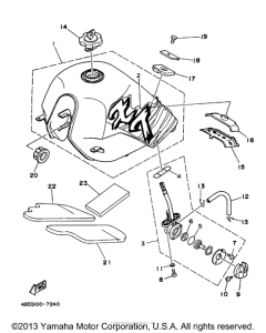 XT225JC Топливный бак