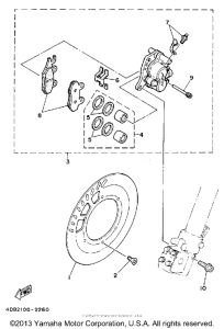 YZ125D1 Передний суппорт