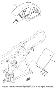 TA125 Front fender-rear fender