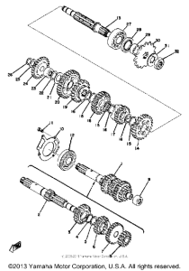 YZ125B Трансмиссия