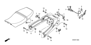 CB250 Seat / rear cowl