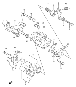 AN250 Задний суппорт