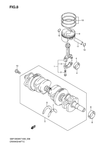 GSF1250S (ABS) Вал коленчатый