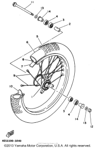 YZ80G1 Переднее колесо