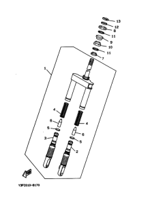 CX50 Front fork assy(ur silv