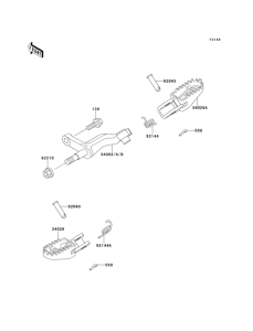 KLX300R Подножки