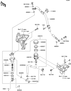 ZR1000 Задний торм цилиндр