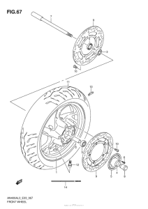 AN400 (ABS) Front Wheel (An400Al3 E33)