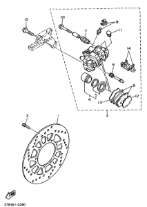 XT600EA Задний суппорт