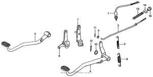 CT70 Педаль тормоза