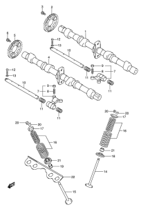 GSF650 (ABS) Распредвал -клапана