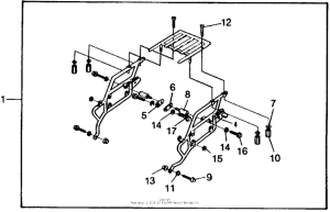 CB750 Saddlebag mount set 81-82