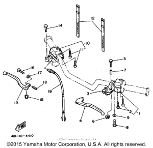 RZ350L Рулевые переключатели