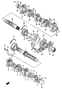 GSF1200S (ABS) Трансмиссия