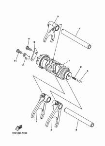 FZ09 Shift cam & fork