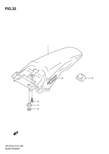 DR-Z70 Заднее крыло