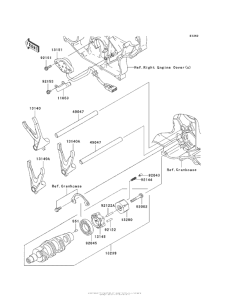 VN2000 Валы и вилки переключения передач