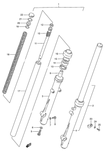 TS50 Передняя вилка