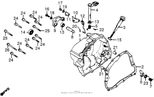 XR200R Крышка картера правая
