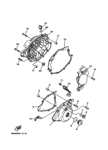 SR125 Crankcase cover ass`y  (v