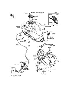 KLE650 Топливный бак
