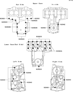 ZR550 Болты крепления картера